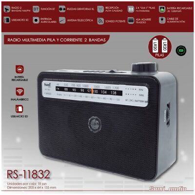 RADIO SAMI NEGRA RUEDA DIAL XL