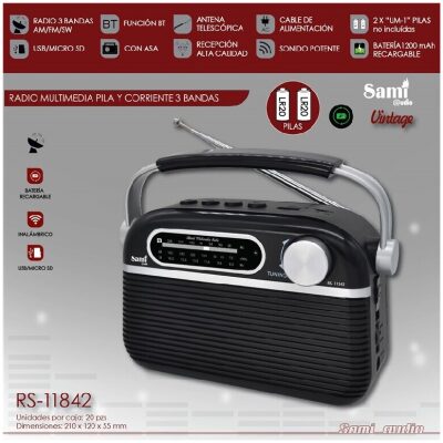 RADIO SAMI VINTAGE NEGRA