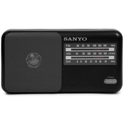 RADIO SANYO NEGRA SOBREMESA HORIZONTAL