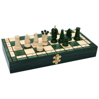 AJEDREZ MADERA ROYAL MINI VERDE 32X32  