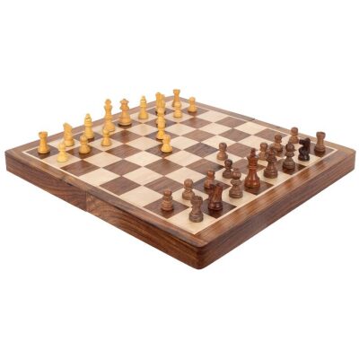 AJEDREZ PLEGLABLE MADERA 25 CM 