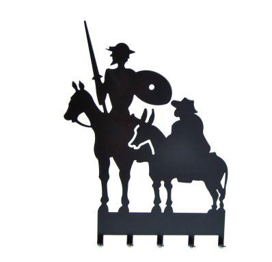 CUELGALLAVES FORJA SILUETA QUIJOTE