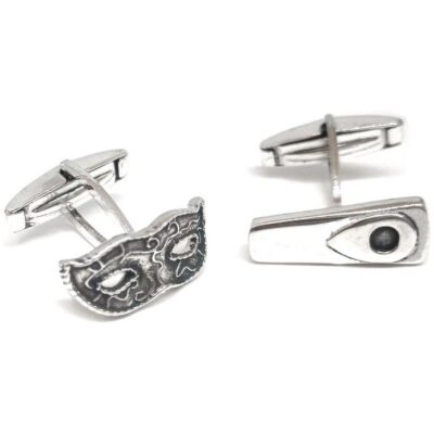 GEMELOS PLATA MASCARA CARNAVAL