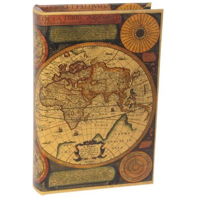 HUCHA CAJA FUERTE 24X16 MAPA MUNDI REDONDO