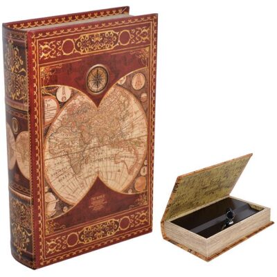 HUCHA CAJA FUERTE MAPAMUNDI PARTDO MARRON