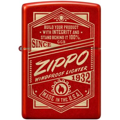 MECHERO ZIPPO ROJO ESCUDO 1932