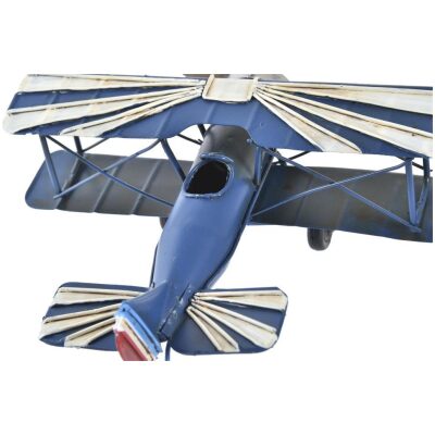 METAL AVION BIPLANO 16 CM  COL SURT