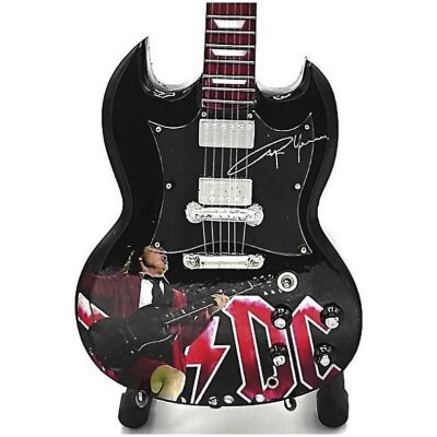 MINIATURA MUSICAL GUITARRA 24 CM REPLICA AC DC