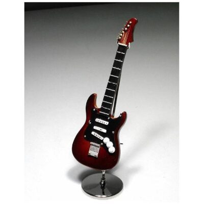 MINIATURA MUSICAL GUITARRA ELECTRICA MARRON