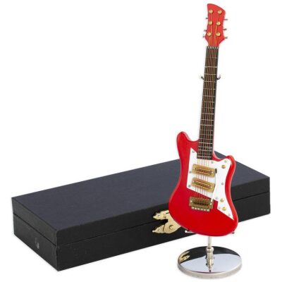 MINIATURA MUSICAL GUITARRA ELECTROICA ROJA
