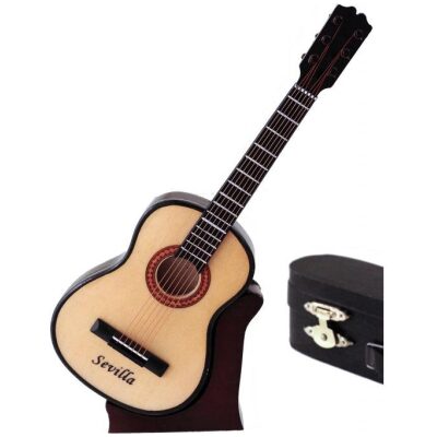 MINIATURA MUSICAL GUITARRA ESPAÑOLA SEVILLA 19 CM 