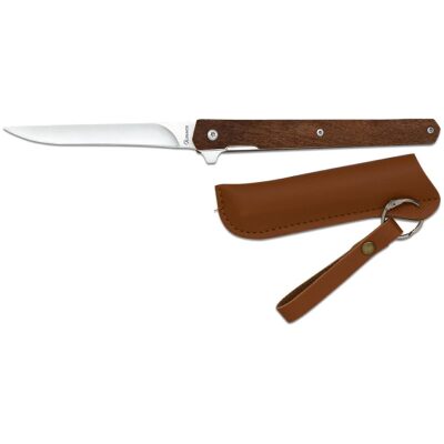 NAVAJA CACHA MADERA NATURAL CON FUNDA 