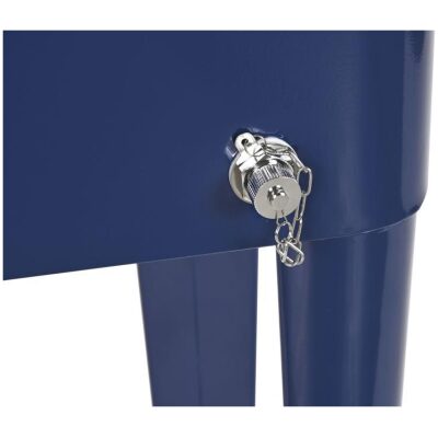 NEVERA JARDIN  DE ACERO AZUL CON RUEDAS  56L