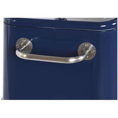 NEVERA JARDIN  DE ACERO AZUL CON RUEDAS  56L