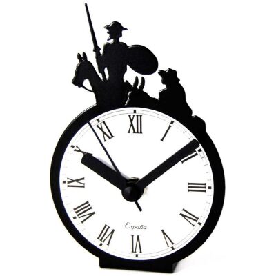 RELOJ MESA  FORJA QUIJOTE-SANCHO NEGRO