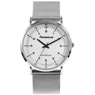 RELOJ NECKMARINE ESF  BLANCA MALLA ACERO