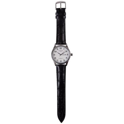 RELOJ PULSERA TIME PIEL NEGRA DIA-FECHA