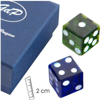 SET 2 DADOS CRISTAL DE 2CM