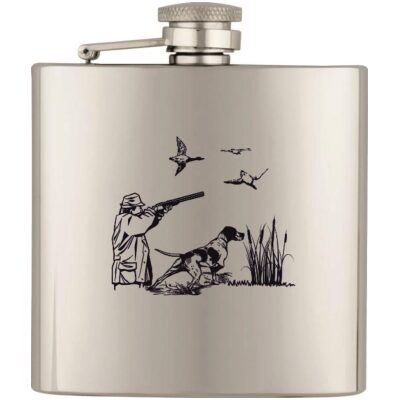 PETACA ACERO INOX  4 Oz  CAZADOR
