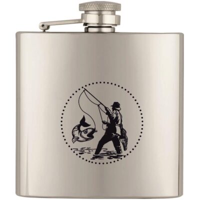 PETACA ACERO INOX  6 Oz  PESCADOR