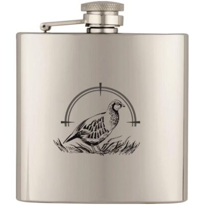 PETACA ACERO INOX  8 Oz   PERDIZ
