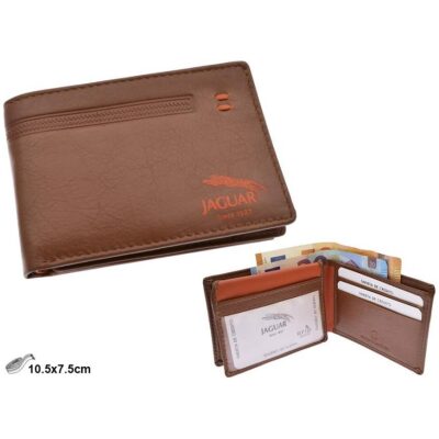 CARTERA JAGUAR AMERICANA CUERO-NARANJA