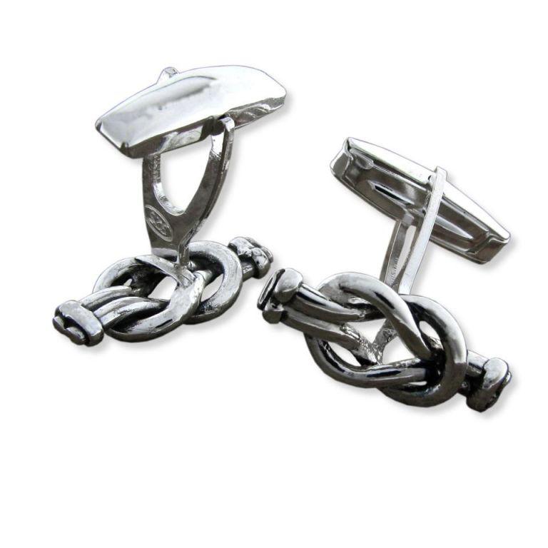 GEMELOS PLATA NUDO DOBLE