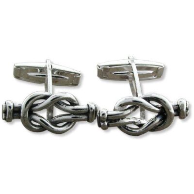 GEMELOS PLATA NUDO DOBLE