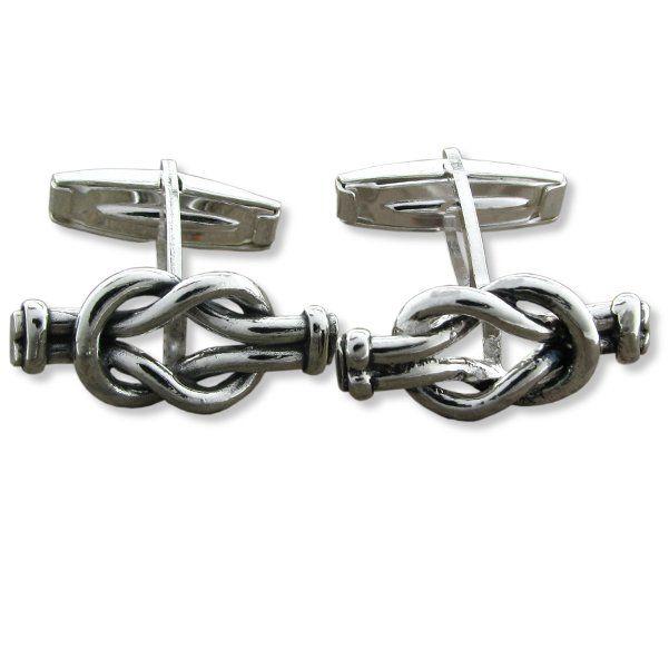 GEMELOS PLATA NUDO DOBLE