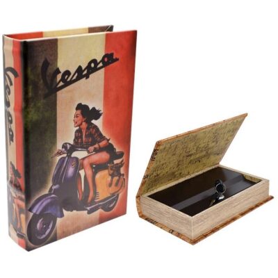 HUCHA CAJA FUERTE LIBRO VESPA ITALY VINTAGE