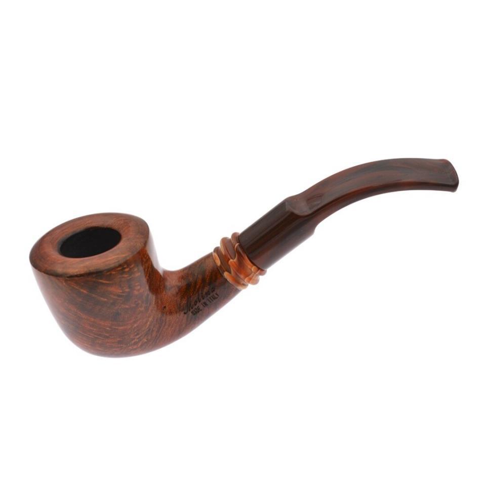 PIPA RAIZ DE BREZO ANILLA ACRILICA AROS CARAMELO