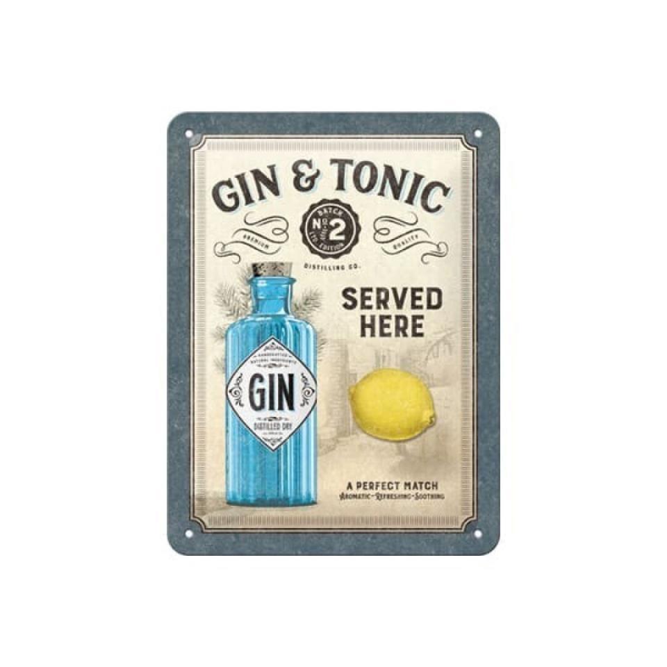 PLACA 15X20 CM GIN-TONIC