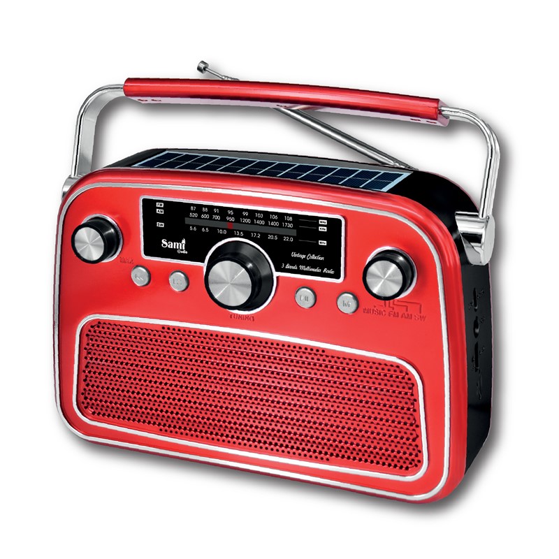RADIO RETRO ROJA SAMI SOLAR