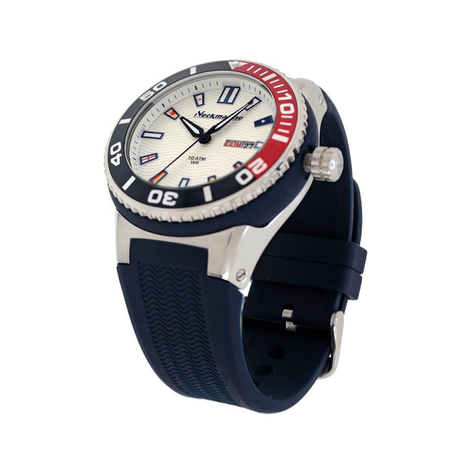 RELOJ NECKMARINE BIG EXTRA GRUESO BANDERAS CAUCHO