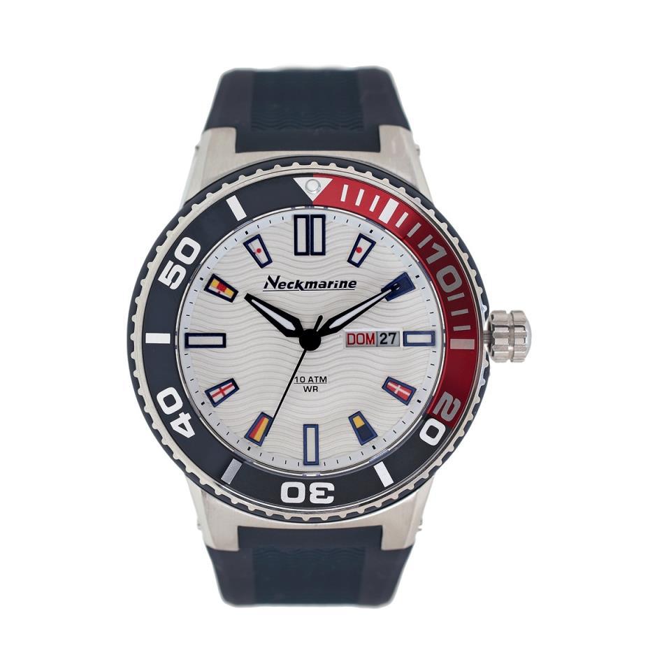 RELOJ NECKMARINE BIG EXTRA GRUESO BANDERAS CAUCHO