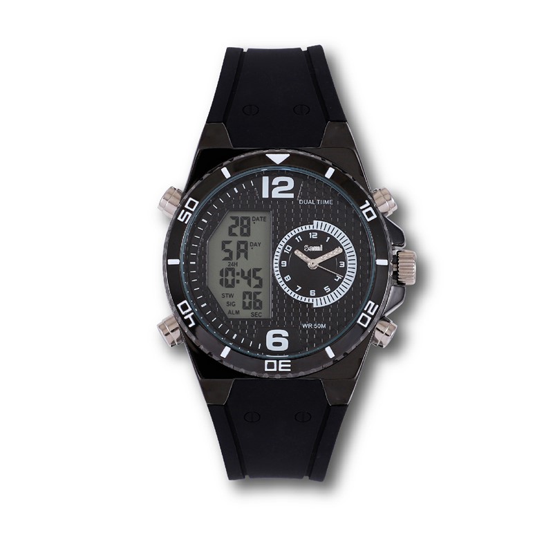 RELOJ PULSERA SAMI CAUCHO ANALOG DIGITAL COL SURTI
