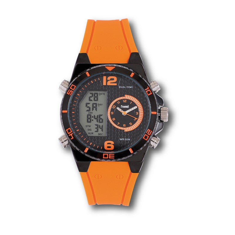 RELOJ PULSERA SAMI CAUCHO ANALOG DIGITAL COL SURTI