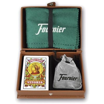 JUEGO MUS ESTUCHE SIMIL CON TAPETE