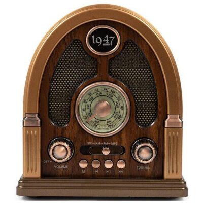 RADIO RETRO MADERA AM/FM BLUETOOTH MOD  CAMPANA