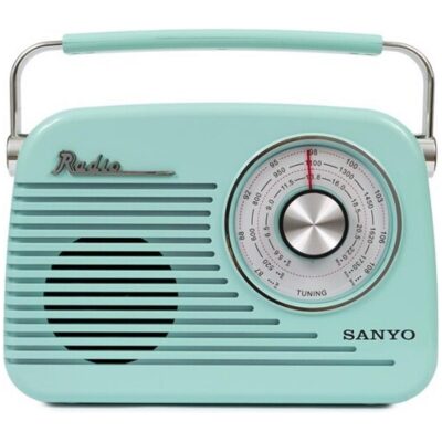 RADIO RETRO SANYO TURQUESA GRANDE