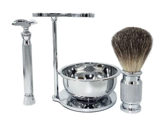 SET AFEITADO CON CUENCO ACERO INOXIDABLE