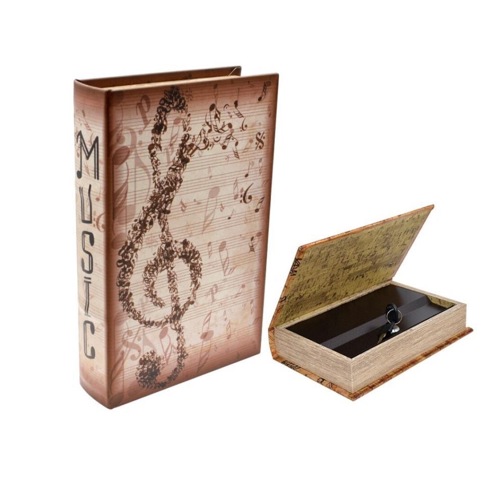 HUCHA CAJA FUERTE LIBRO CLAVE SOL B/N