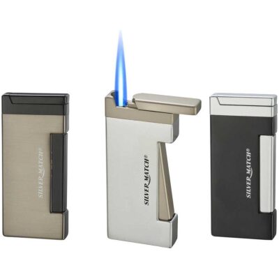 MECHERO TURBO SILVER MATCH TAPA DESLIZANTE