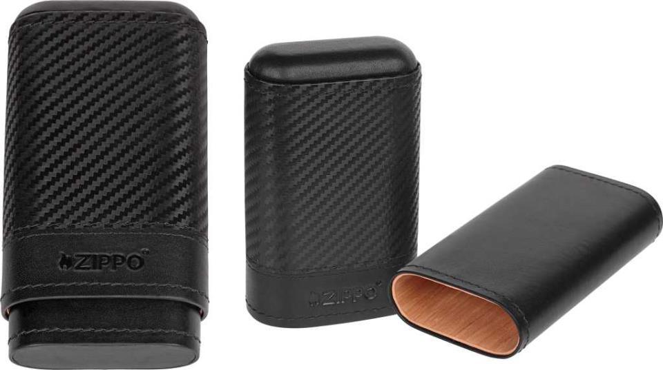 PURERA 3P ZIPPO PIEL CARBONO