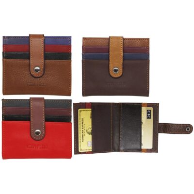 TARJETERO PIEL MULTICOLOR TREBILLA