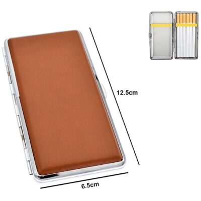 PITILLERA MARRON EXTRA LARGA 12 CIGARRILLOS