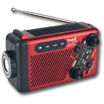 RADIO SAMI EMERGENCIA SOLAR DINAMO LINTERNA ROJA