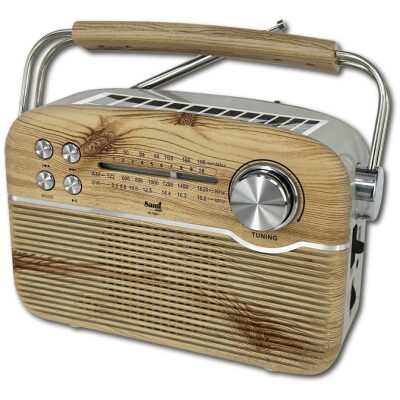 RADIO SAMI SOLAR EFECTO MADERA CON ASA
