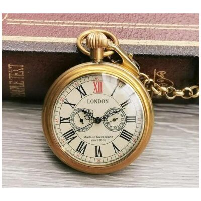 RELOJ BOLSILLO CUERDA SIN TAPA LONDON