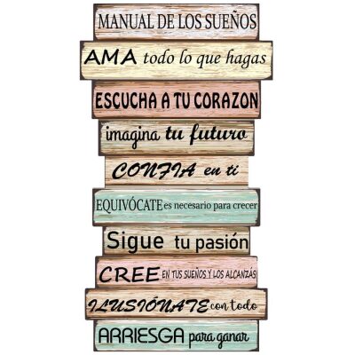 ADORNO PARED TABLA MANUAL DE LOS SUEÑOS